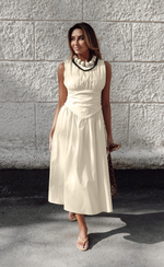 Платье из хлопка с акцентной талией