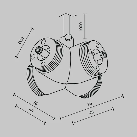 Х-образный вертикальный коннектор Accessories for system Shelf CA017TX-P-B Maytoni