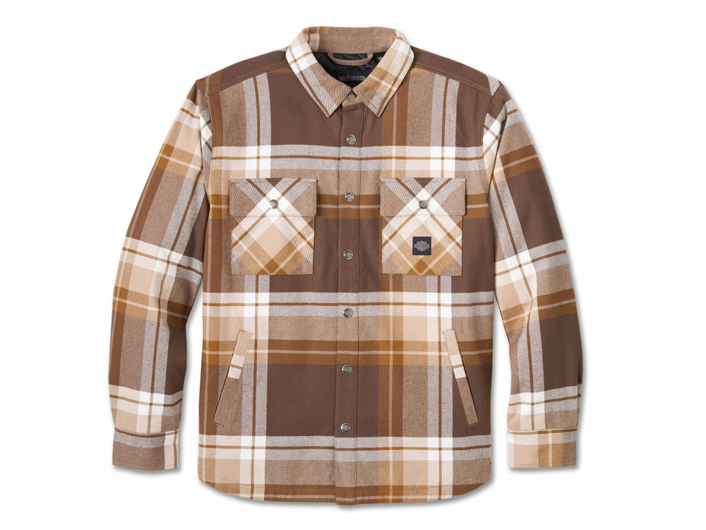 Рубашка Men's In Between The Line Shirt Jacket Brown Harley-Davidson
