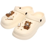 Шлепанцы женские «TEDDY», цвет кремовый, р-р 37-38