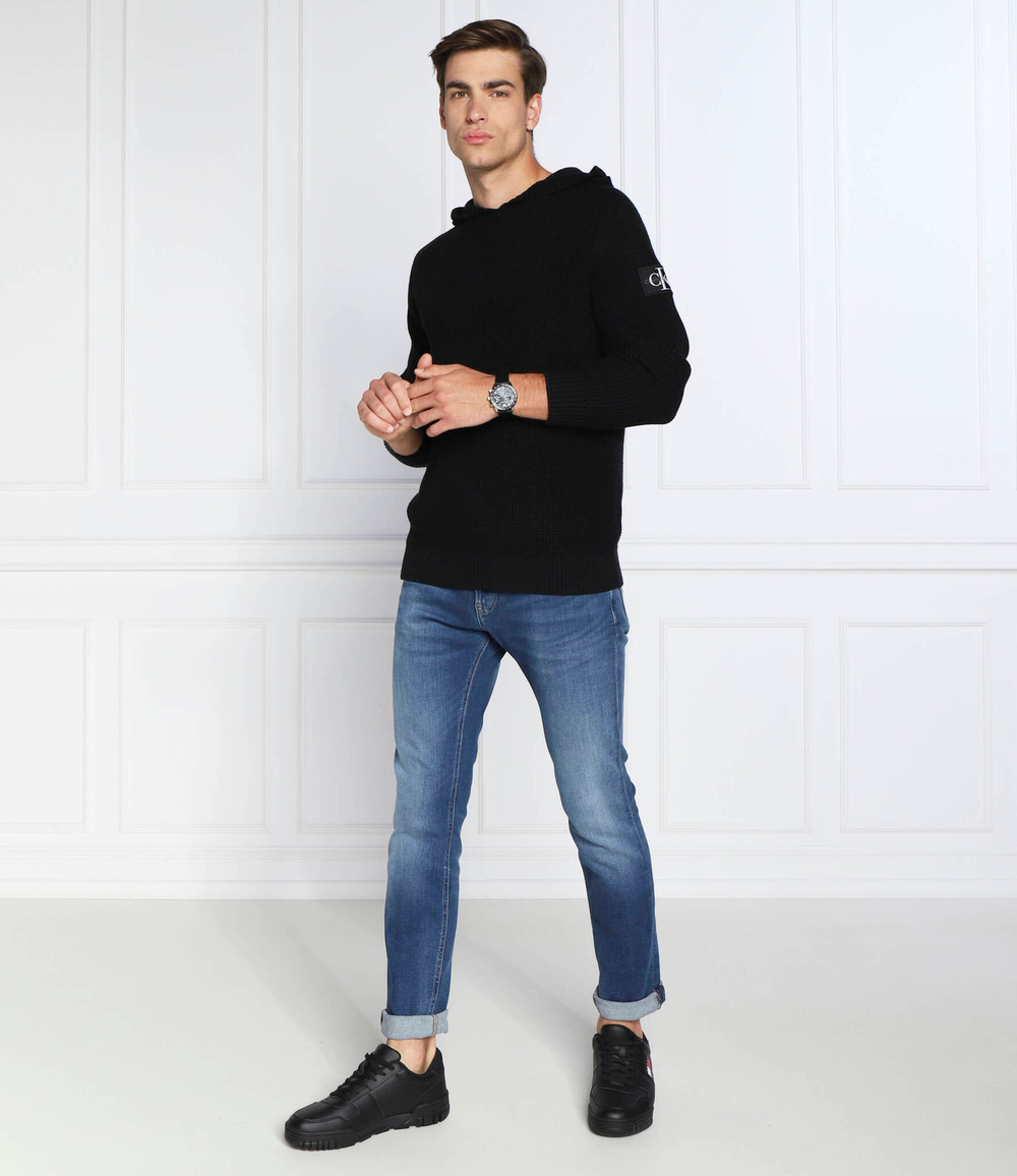 Худи monologo badge CALVIN KLEIN JEANS - черный(J30J321693)