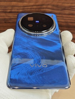 Задняя крышка ПРЕМИУM для VIVO X200 PRO (V2405A) - задняя стеклянная панель. Цвет: Синий / BLUE