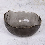 Салатник стеклянный «ICE CRYSTAL» 16см графит