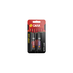 Супер-клей СИЛА SABL1-33 СВЕРХПРОЧНЫЙ 3 г + АНТИКЛЕЙ 3 г блистер | Сила