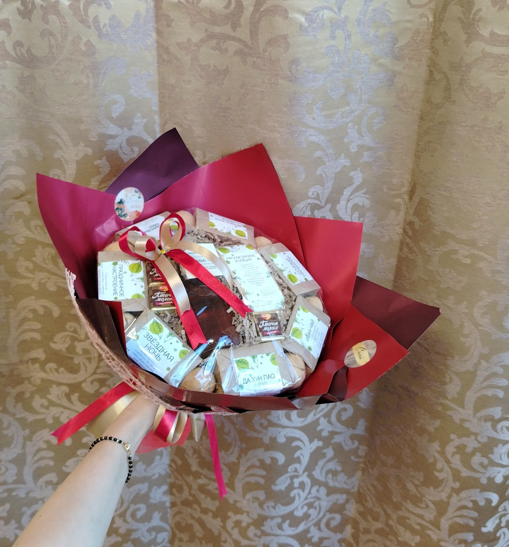 Букет из чая "Бордо"