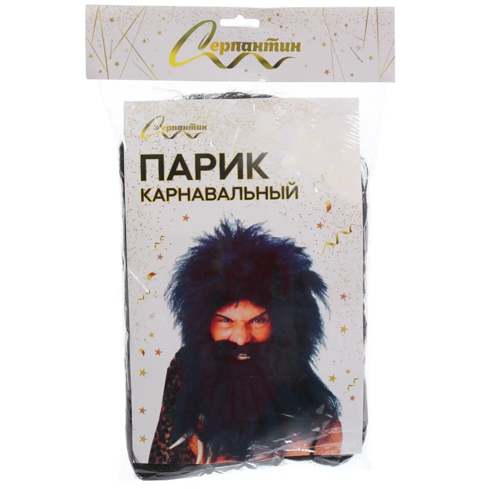 Парик карнавальный «Первобытный мир», Черный