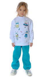 Комплект трикотажный с начесом для девочки 2-8 лет Fleur de Vie
