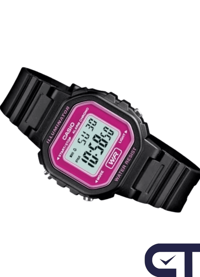 Casio LA-20WH-4A — женские цифровые часы с подсветкой и секундомером