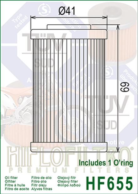 Фильтр масляный Hiflo Filtro HF655