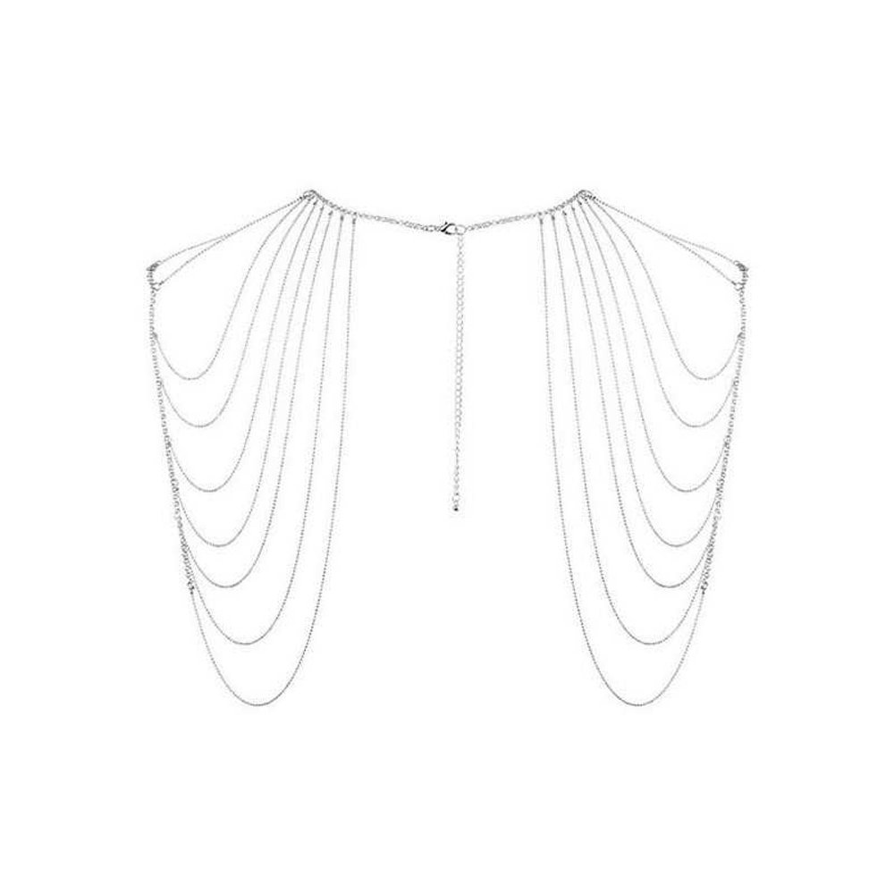 Серебристое украшение на плечи Magnifique Metallic Chain Shoulders & Back Jewelry (Цвет: серебристый)