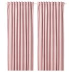 Комплект штор IKEA SANELA (САНЕЛА), Светло-розовый, 140x250 см, 2 шт