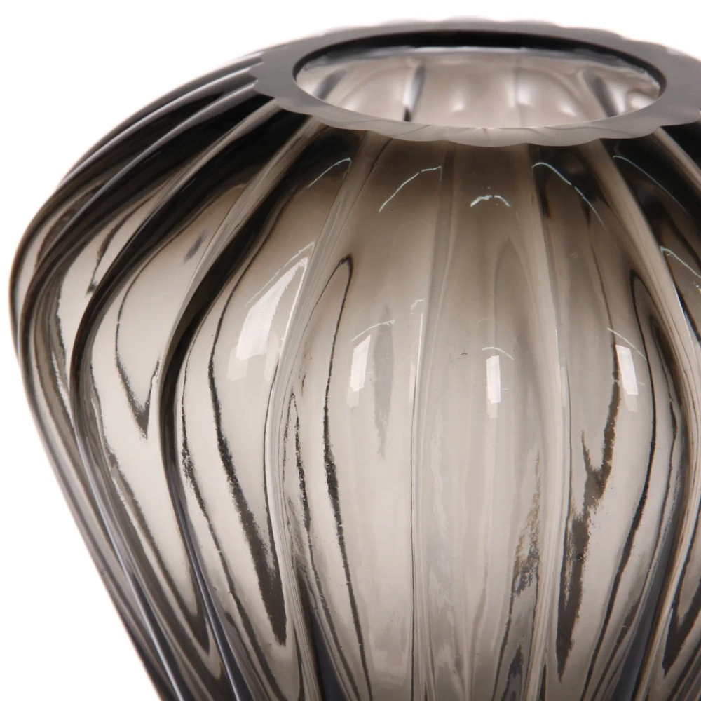 Ваза стеклянная «GREY GLASS» 17*20см
