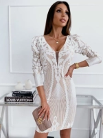 белое мини платье с пайетками + plus size