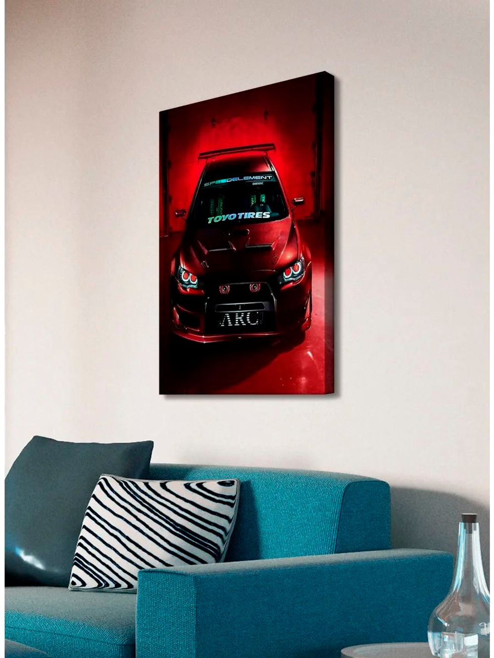 Картина "Mitsubishi Lancer Evolution", на стену 50х70см 1шт.