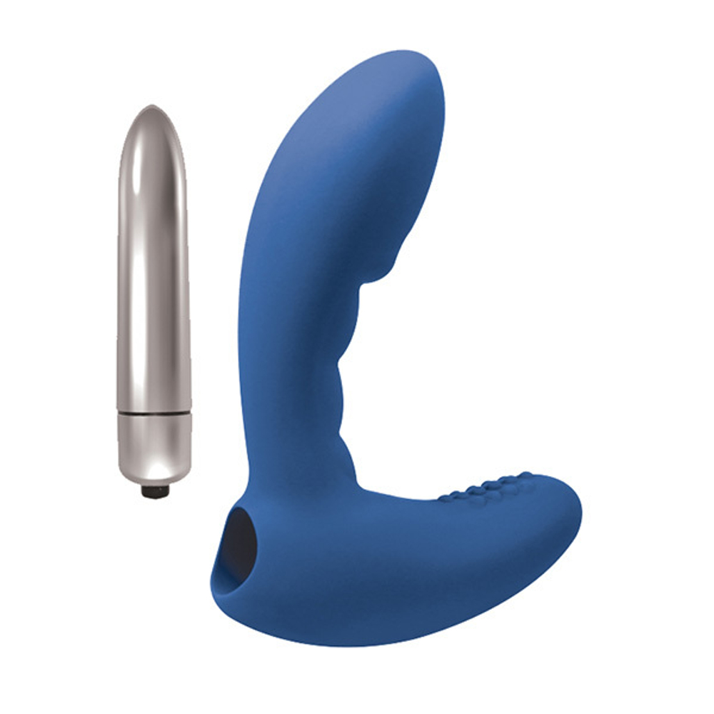 Синий стимулятор простаты 12см с вибрацией Lola Games Wonder Touch Blue 4220-03Lola
