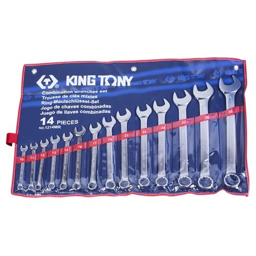 KING TONY (1214MR) Комплект комбинированных ключей 10-32 мм, 14 предметов