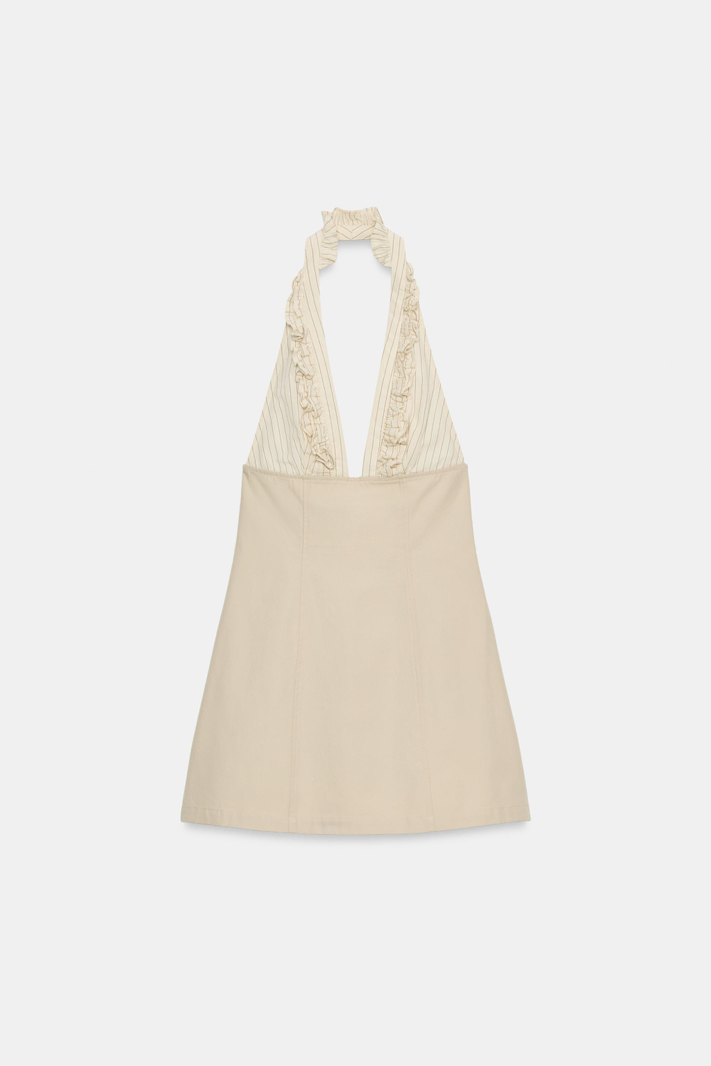 КОРОТКОЕ ПЛАТЬЕ-ХАЛТЕР С ВОЛАНАМИ — ZARA