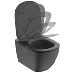 Унитаз подвесной горизонтальный выпуск без сиденья черный TESI AquaBlade Ideal Standard T0079V3