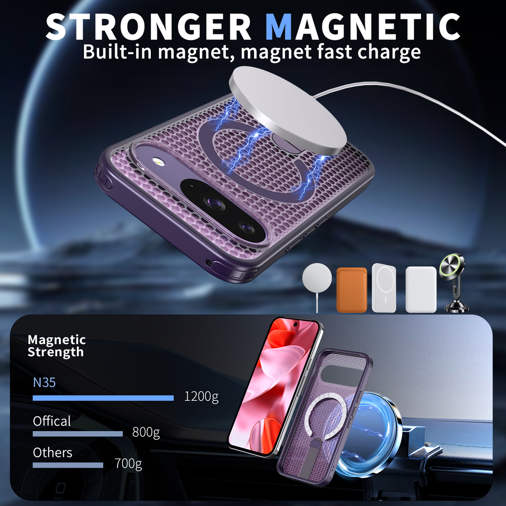 Прозрачный чехол Mesh Pro Magnetic Case для Google Pixel 10/Pixel 10 Pro