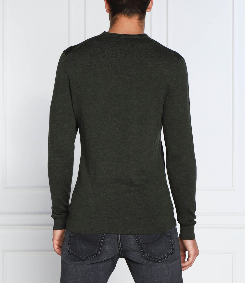 Хлопковый свитер superior Calvin Klein - оливковый(K10K110423)