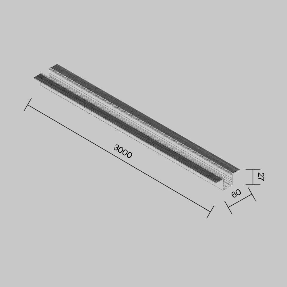 Профиль встраиваемый 3м Maytoni EXILITY IP O-TR002BF-P-B3M