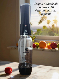 Сифон Sodadrink Родник с 10 баллончиками, черный