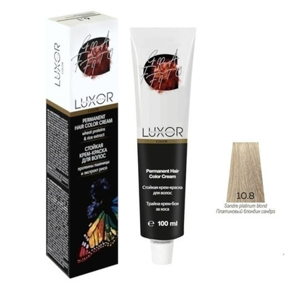 10.8 GR Платиновый блондин сандрэ Стойкая крем-краска LUXOR Professional -100 мл.