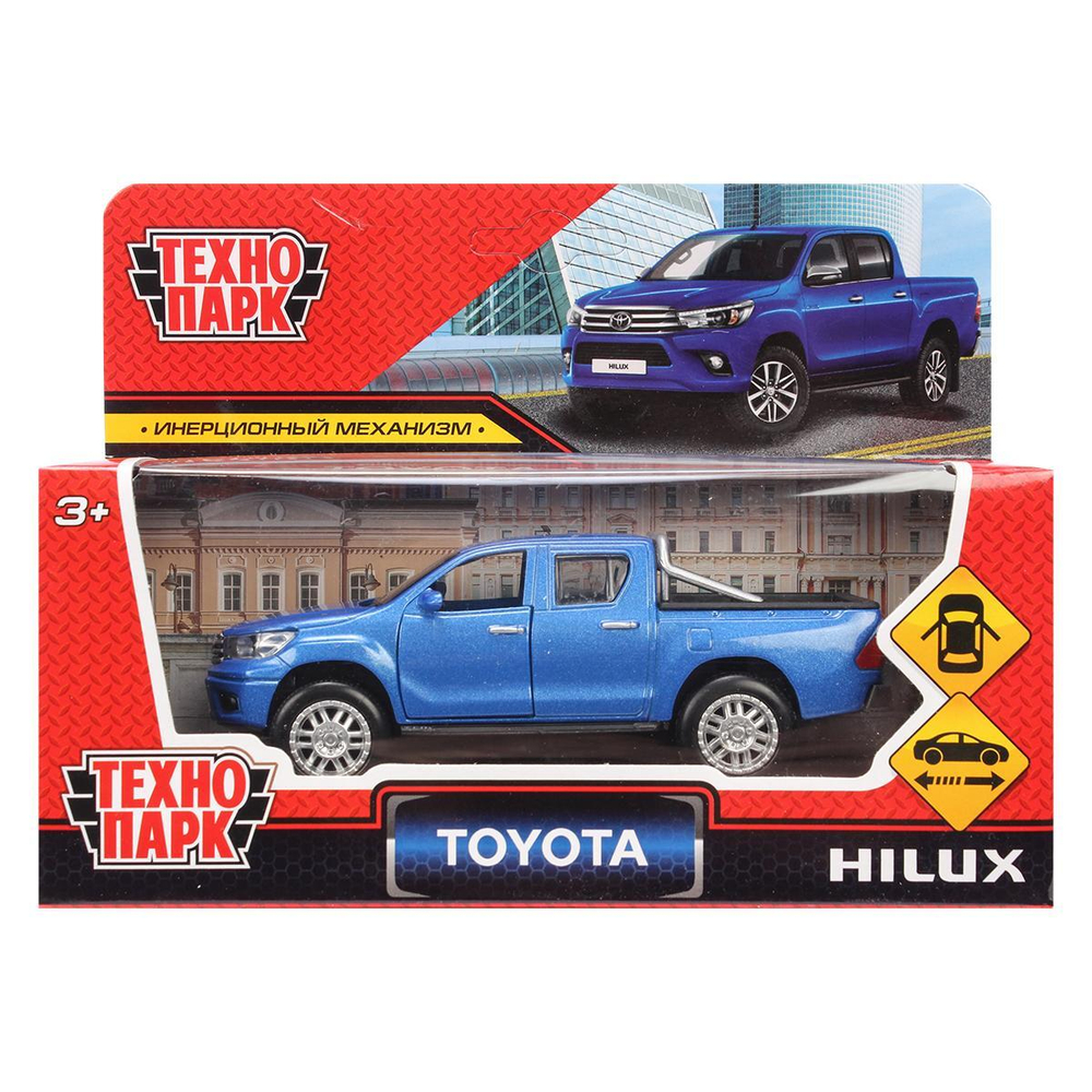 Модель ин. мет. "Toyota Hilux" 12см. двери, синий HILUX-12-BU (Технопарк)