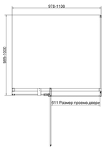 Душевой уголок Vincea Экстенза (Extenza) VSR-4EX101110CL, 1000/1100*1000, хром, стекло прозрачное