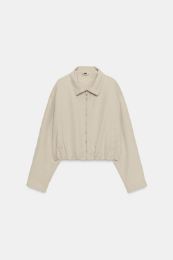 ZARA КУРТКА ИЗ ТЕХНИЧНОЙ ТКАНИ, ЦВЕТ ПРЯЖИ