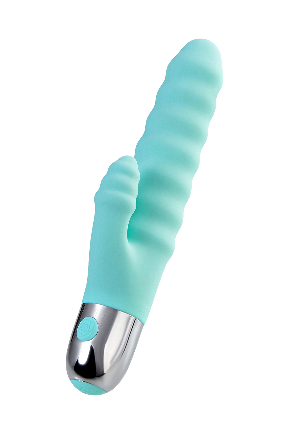 Вибратор с клиторальным стимулятором Flovetta Flax мятный 17,5 см