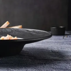 Тарелка глубокая 240 мл d 27 см h5,5 см для пасты/салата Black Raw Stellar P.L. Proff Cuisine [1]