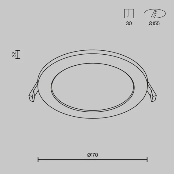 Точечный светильник Stockton DL016-6-L12W Maytoni