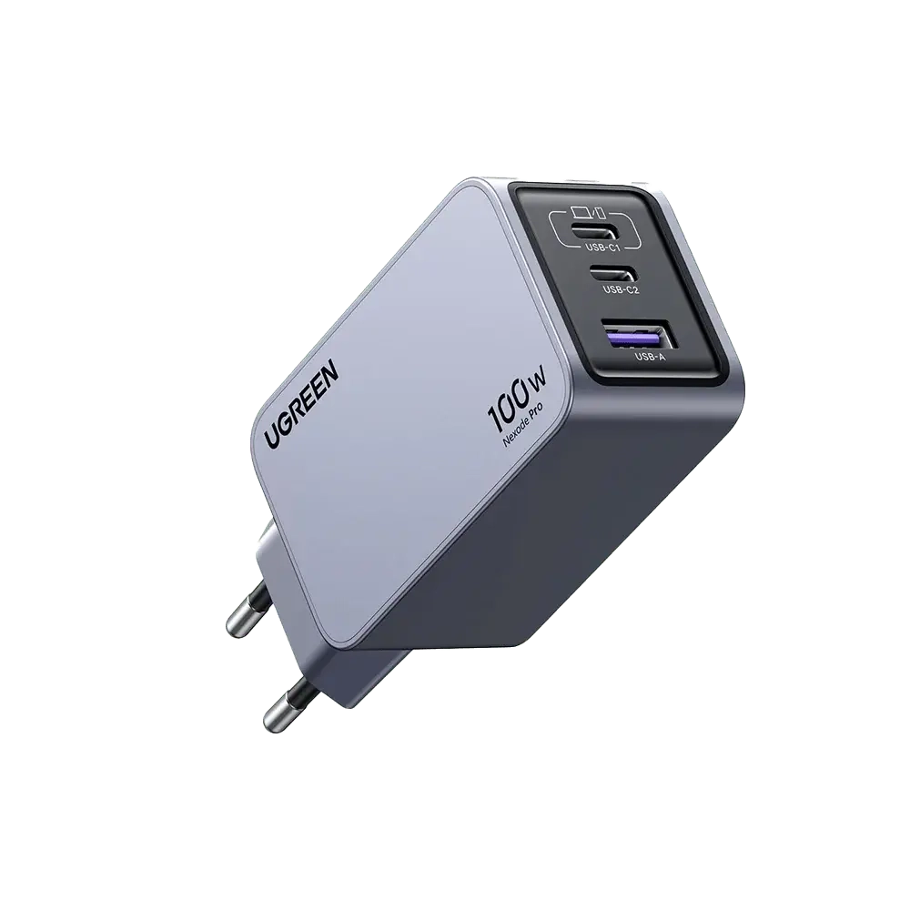 Зарядное устройство 2xUSB-C+1 USB, 100W, Nexode GanN X757, UGREEN 25874