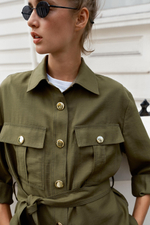 КУРТКА В СТИЛЕ САФАРИ С ПОЯСОМ — ZARA