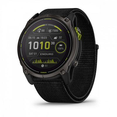 Мультиспортивные часы Garmin Enduro 3, черный нейлоновый ремешок UltraFit, 010-02751-01