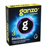 Презервативы GANZO Invisible гладкие супертонкие c доп. смазкой №3 SRO 7492GZ