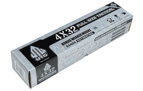 Прицел LEAPERS True Hunter Classic 4x32, 25.4мм, нить MilDot, б/подсв. кольца, 380г