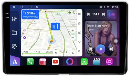Магнитола для Toyota Sienna 3 2014-2020 - FarCar S400-TS18 монитор 9.5" QLED на Android 14, CarPlay, 4G SIM-слот