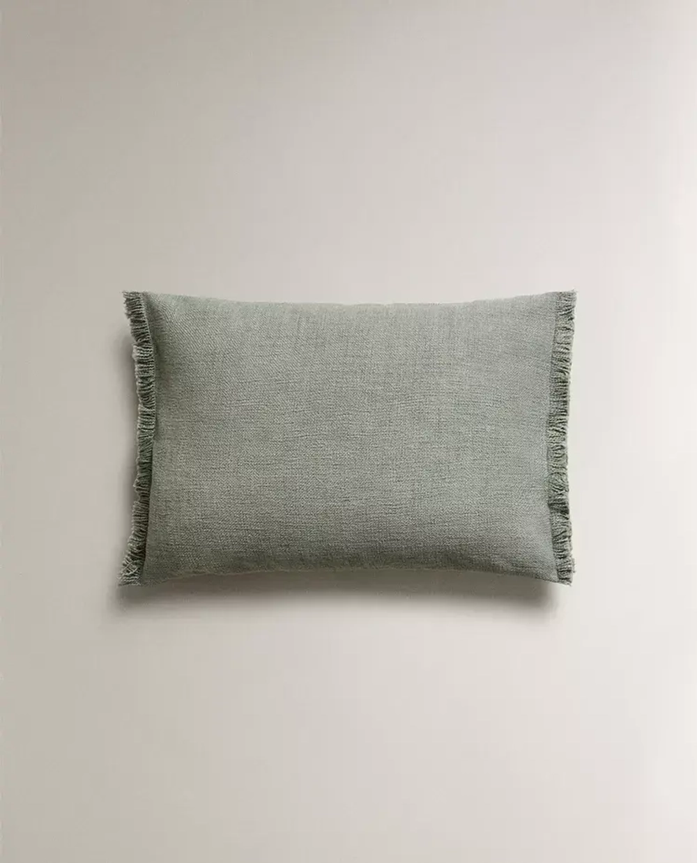 ZARA HOME НАВОЛОЧКА ДЛЯ ДЕКОРАТИВНОЙ ПОДУШКИ С БАХРОМОЙ, СИНИЙ