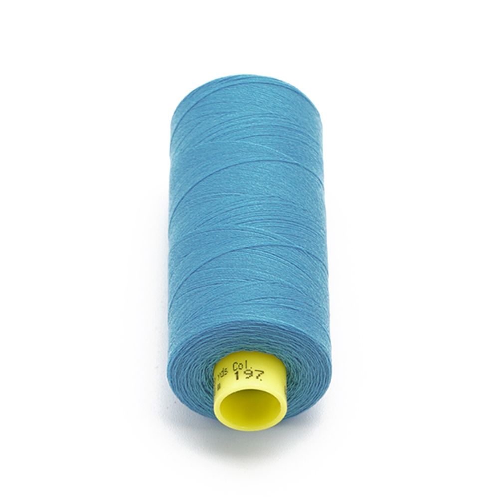 Нитка Gutermann Mara 150 (1000 метров), 1 кат., особо тонкая | 197 лазурно-голубой