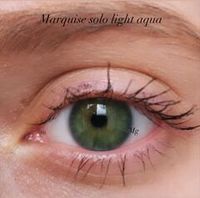 Оттеночные полупрозрачные  линзы для Светлых глаз Marquise solo light green  для дальнозоркости и близорукости/ Линзы в стиле Ultraflex - 2 линзы