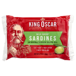 King Oscar, сардины дикого улова в нерафинированном оливковом масле высшего качества, для двух слоев, 106 г (3,75 унции)