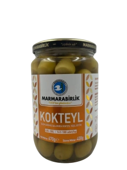 Турецкие зеленые оливки в рассоле 4XL ,Kokteyl ( 400гр.)