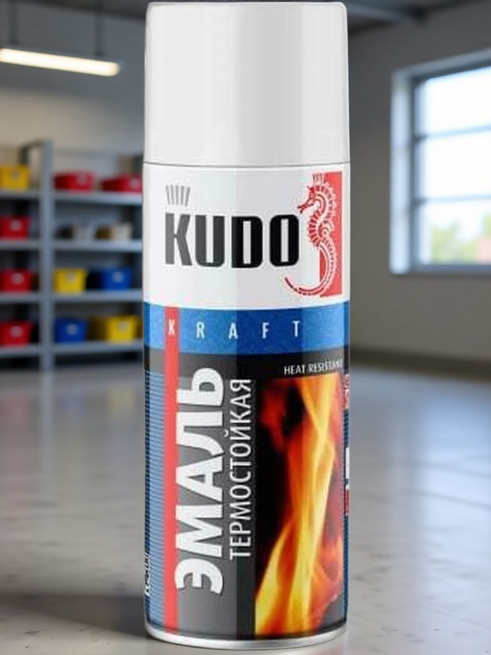 Эмаль KUDO термостойкая золотая