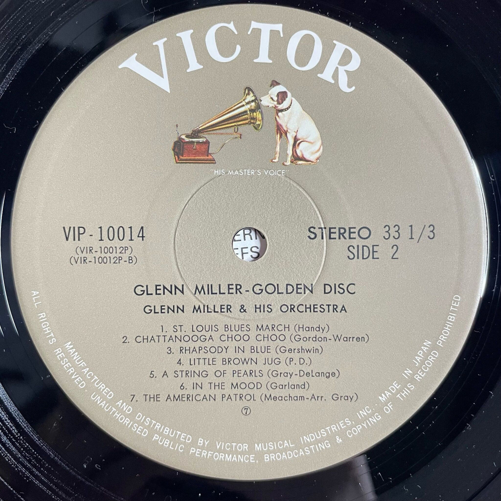 Винтажная виниловая пластинка LP Glenn Miller And His Orchestra Golden Disc (Japan 1976) (No Obi)