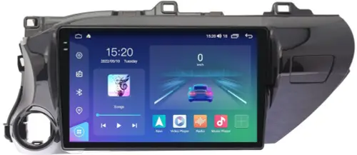 Магнитола для Toyota Hilux 8 2015-2023+ - Parafar PF063LUX2U2K на Android 13, Быстрая, QLED+2K, CarPlay, 4G SIM-слот
