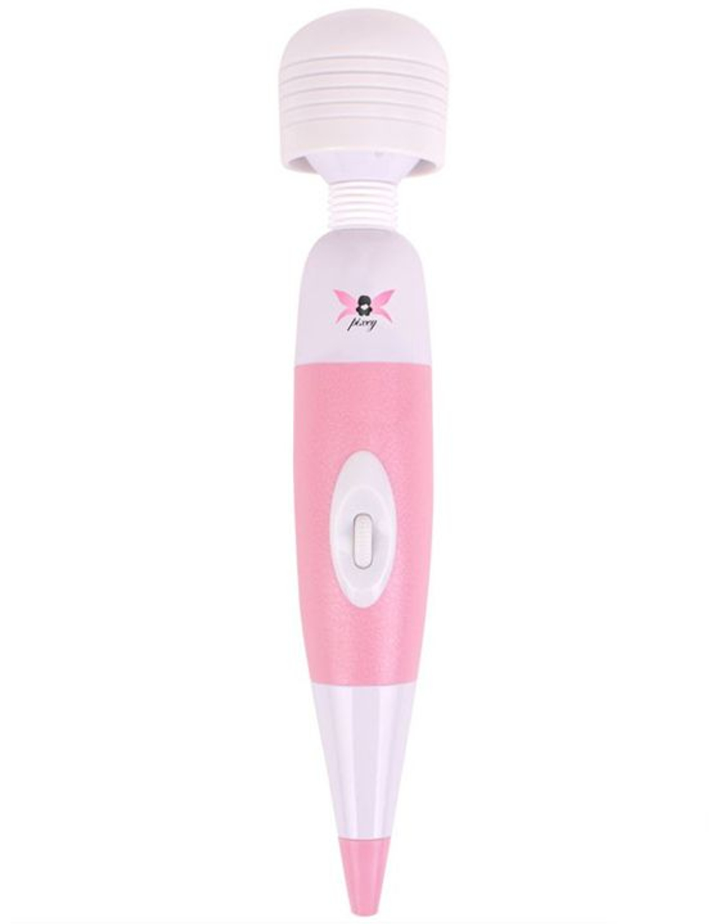 Бело-розовый, работающий от USB вибромассажёр Pixey Wand Pink Edition - 32 см. (Цвет: белый с розовым)