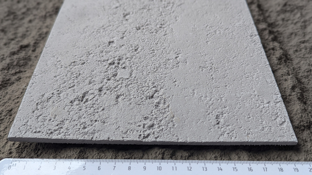 Rammed earth slab
