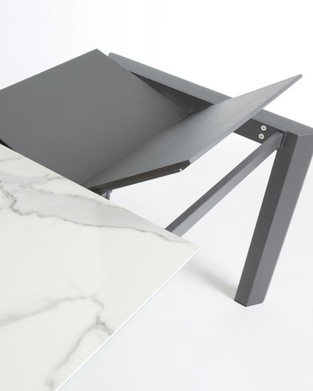 Стол Atta 160 (220) x90 антрацит, керамика